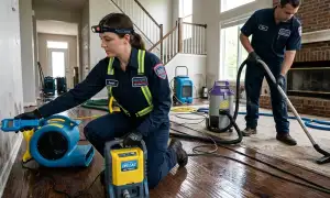 Emergency water damage service widget for Virginia Beach, VA restoration company homepage